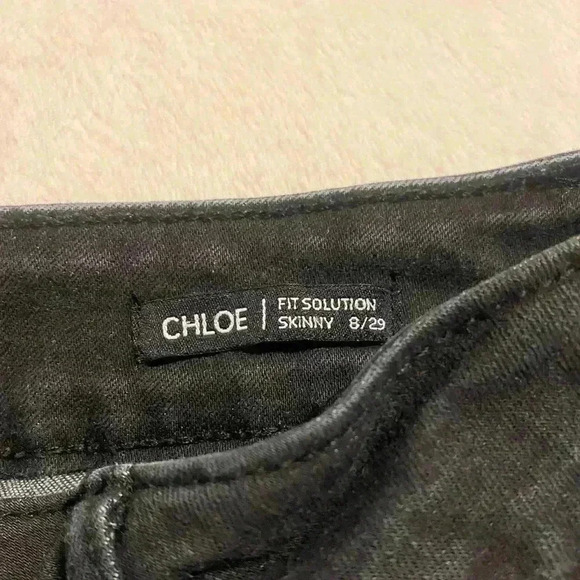 Tahari Women’s Skinny Black Stretch Jeans 5 pockets straight legs size 8/29 - Picture 5 of 9